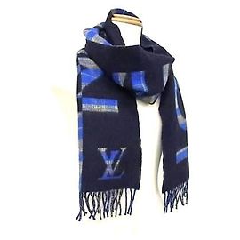 Blauer Woll- und Kaschmirschal von Louis Vuitton Blau