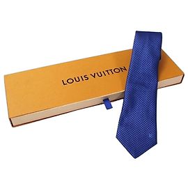 Corbata de seda Louis Vuitton en azul Azul