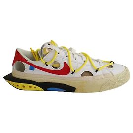 Baskets Nike Blazer Low en cuir blanc Blanc