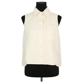 Dior Top sin mangas en ecru Crudo