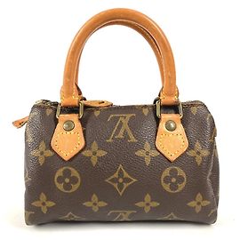 Louis Vuitton Monogram Mini Speedy Boston Bag Brown Monogram