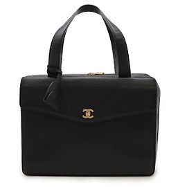 Maletín de Piel Caviar Chanel Coco Mark Negro