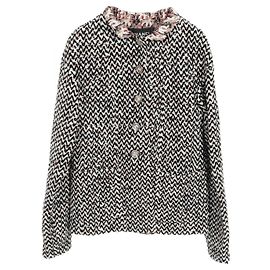Chanel Cotton Outerwear Black White Multiple colors
