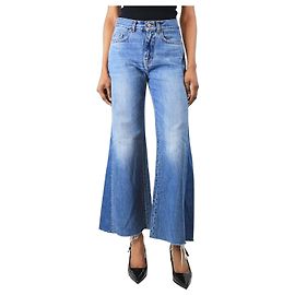 Autre Marque Blue Insert straight jeans - size UK 6 Blue