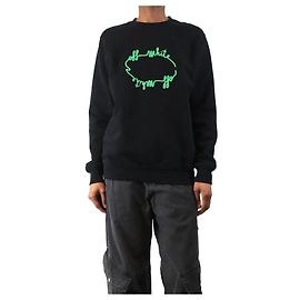 Off White Moletom preto com logo em aplique - tamanho XS Preto