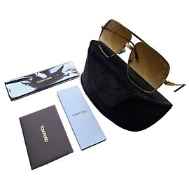 Óculos de sol Tom Ford Frankie Marrom Dourado