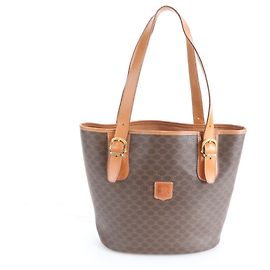 Céline Bolsa tote de couro Macadam Triomphe da Celine Marrom