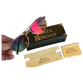 Autre Marque Occhiali da sole aviator Porta Romana 1245 D'oro Metallico Gold hardware
