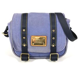 LOUIS VUITTON M40081 Antigua Bezas PM Shoulder Tote Bag Blue