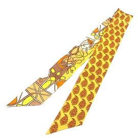 Bufanda Twilly con estampado de caballo Hermès Naranja