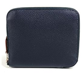 Monedero de seda Azap de Hermès Azul marino
