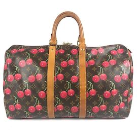 Louis Vuitton Monogram Cherry Keepall 45 Brown Red Monogram