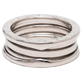 Bulgari Anello B.Zero1 in argento e oro bianco 18K di Bvlgari a tre bande Argento