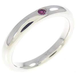Tiffany & Co Tiffany Silver 925 Band Ring with Ruby Silvery