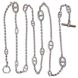 Hermès Collana Lunga Argento Farandole 120 cm Silver hardware