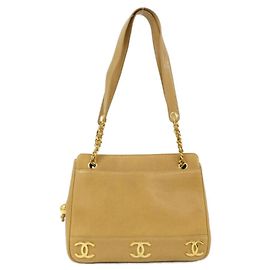 Bolsa de Ombro Chanel 03675 Bege