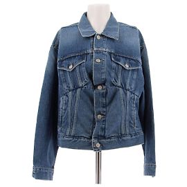 Balenciaga Blue Cotton Denim Jacket Blue