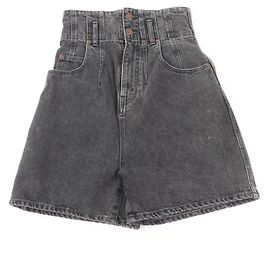 Céline Shorts de algodão denim de cintura alta Celine Preto