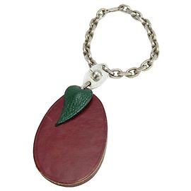 Charm in pelle Hermès Argento 925 Verde Porpora