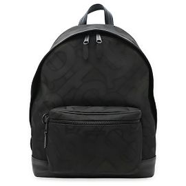 Burberry TB Logo Nylon Canvas Leather Backpack Black