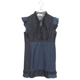 Coach 75808 Baumwollkleid Blau Marineblau