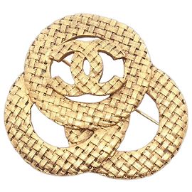 Chanel Coco Mark Brosche Golden