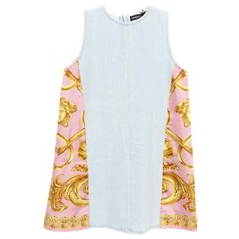 Robe en coton Versace Medusa Rose Bleu Jaune