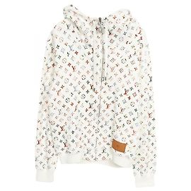 Sudadera de algodón Monograma Flor Vintage Louis Vuitton Blanco Otro