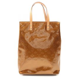 Borsa tote Reade MM Monogram Vernis Louis Vuitton Marrone Bronzo