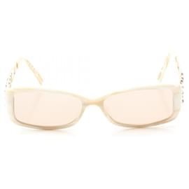 Chopard VCH070S Sunglasses Brown White Golden Cream