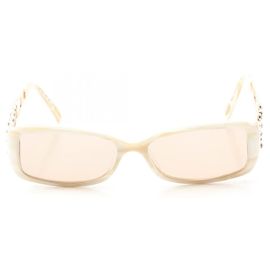 Lunettes de soleil Chopard VCH070S Marron Blanc Doré Écru