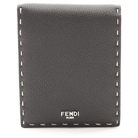 Fendi Selleria Leather Wallet Brown