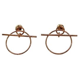 Hermès Boucles d'oreilles Hermes Loop PM Au750 Doré