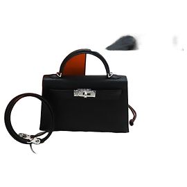Hermès Mini Kelly2 Chèvre Nero Altro