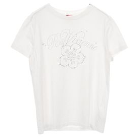 Top de algodão Kenzo Rue Vivienne Prata Branco