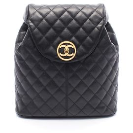 Chanel Matelasse Calf Backpack Black