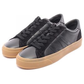 Baskets en cuir et daim MONACO2 de Moncler Noir