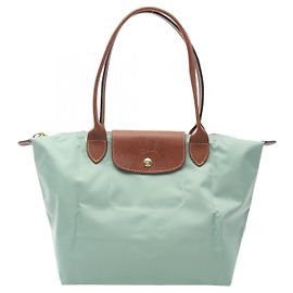 Longchamp Le Pliage Original Canvas Tote Bag Braun Grün