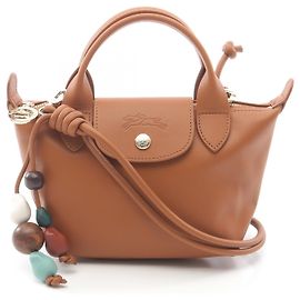 Bolsa de couro Le Pliage Extra da Longchamp Marrom