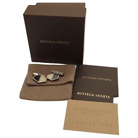 Bottega Veneta Ag925 Cufflinks Black