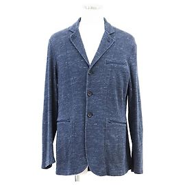 Autre Marque Jaqueta de malha de algodão e linho mesclado sob medida Engineered Garments Azul Azul marinho