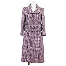 Conjunto de tweed Chanel Multicor