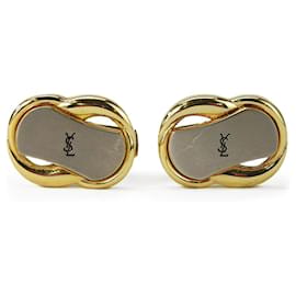 Gemelos de metal Yves Saint Laurent Dorado