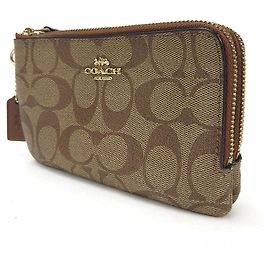 Coach Signature PVC Pouch Brown