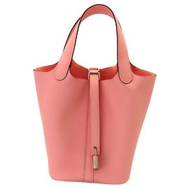 Hermès Hermes Picotin Lock Trillon Clemence Handbag Pink