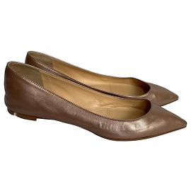 Christian Louboutin leather ballet flats golden Golden