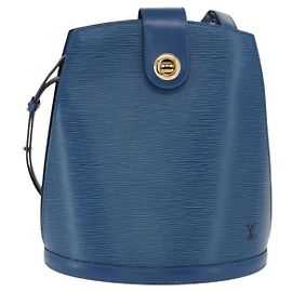 Bolsa de Ombro Cluny Louis Vuitton em Couro Epi Azul
