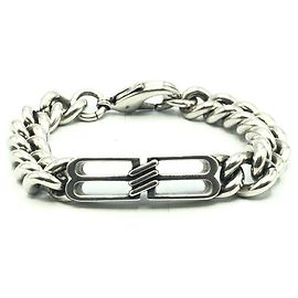 Balenciaga BB Icon Silver Charm Bracelet Silvery