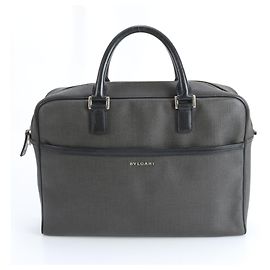 Bulgari Sac à dos en cuir Bvlgari Weekend Noir