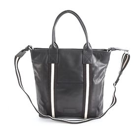 Bally Leather 2-Way Shoulder Bag Black